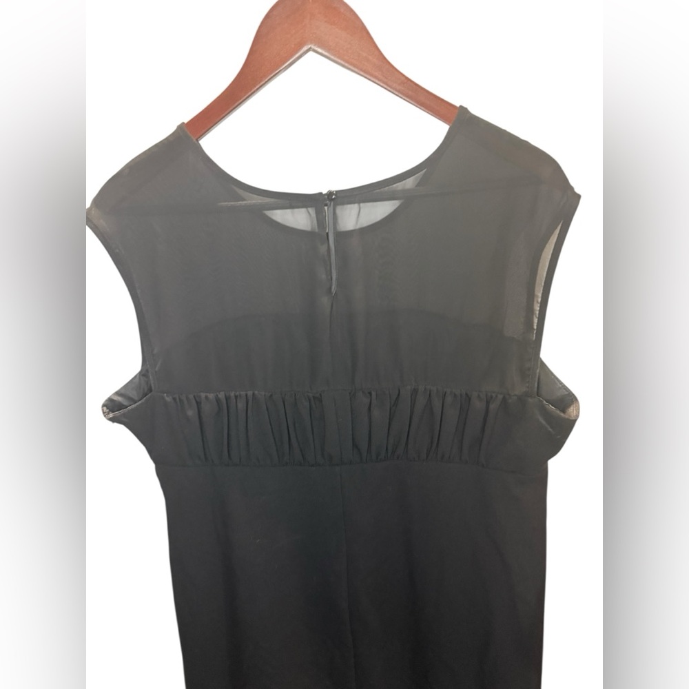 Daisy Fuentes Womens Sleeveless Little Black Mini SheerDress🖤 Size Extra Large - Picture 4 of 8